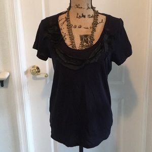 J.Crew flower detail ribbon neck trim - L